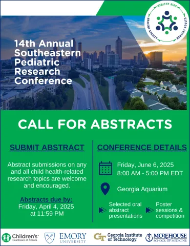 Call for Abstracts: 2025 Annual Southeastern Pediatric Research Conference